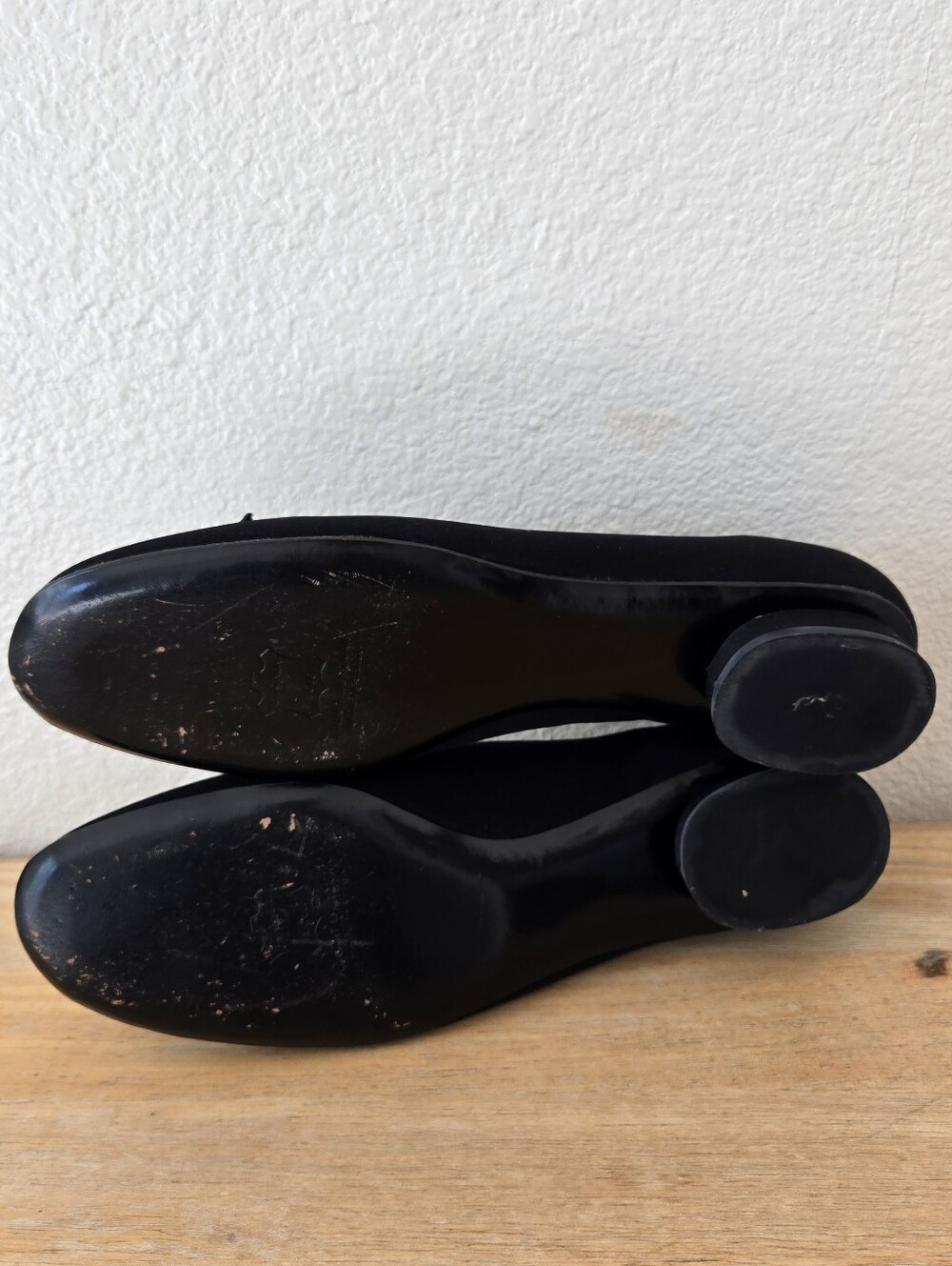 Stuart Weitzman Black Bow Accent Slip-on Ballet Flats Size 8.5 M‎ Fabric Upper - Picture 9 of 16